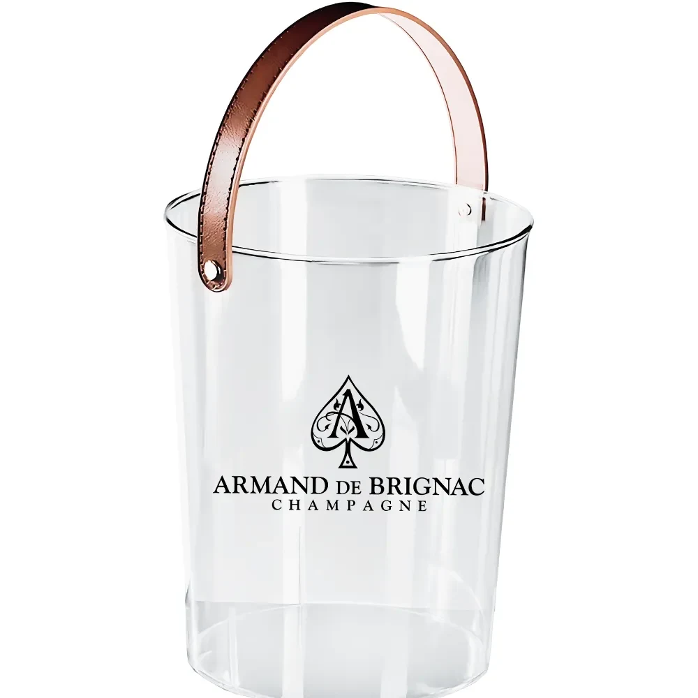 Acrylic Bucket with Leather Handle 1