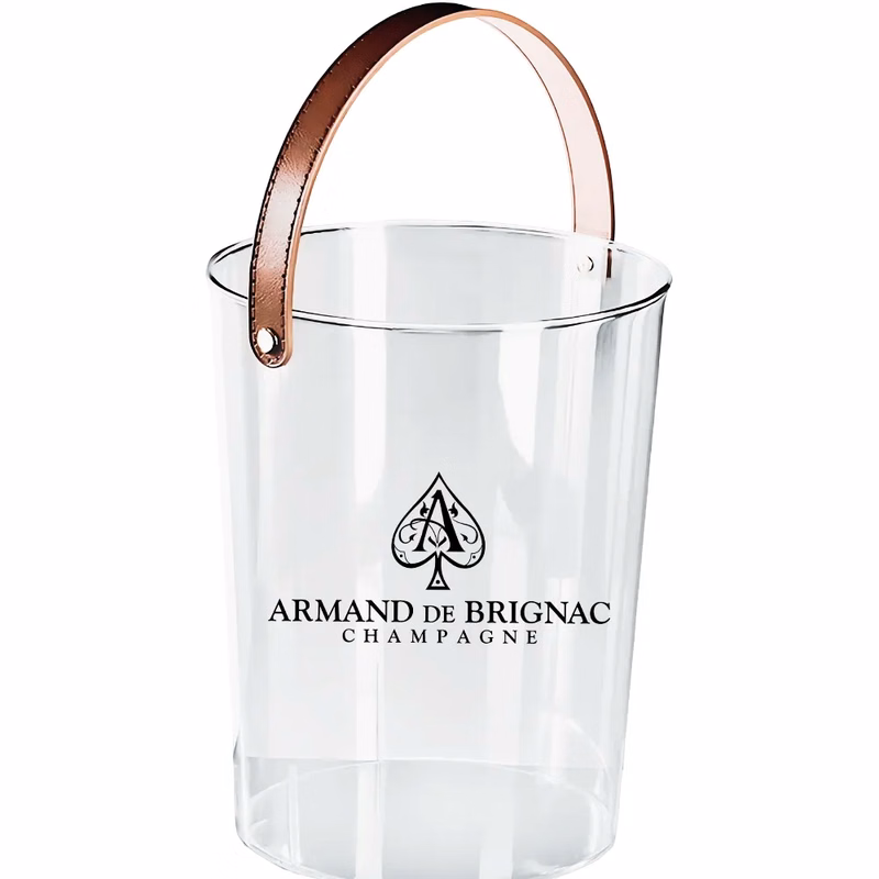 Acrylic Bucket with Leather Handle
