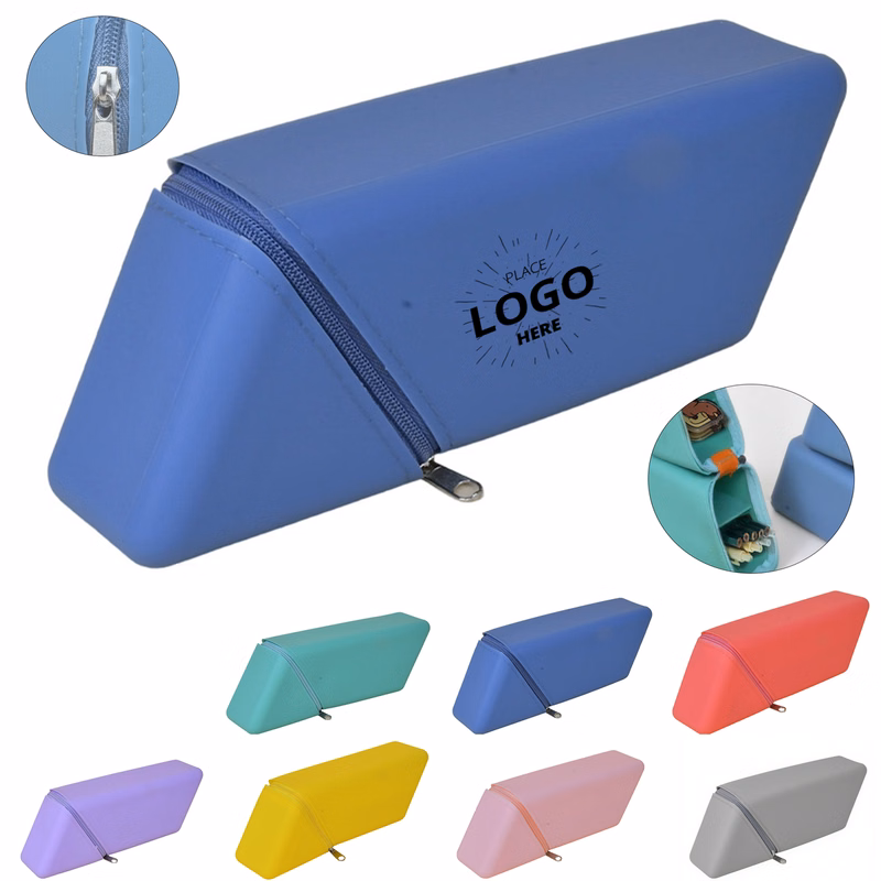 Silicone Dual Use Zipper Pencil Pouch