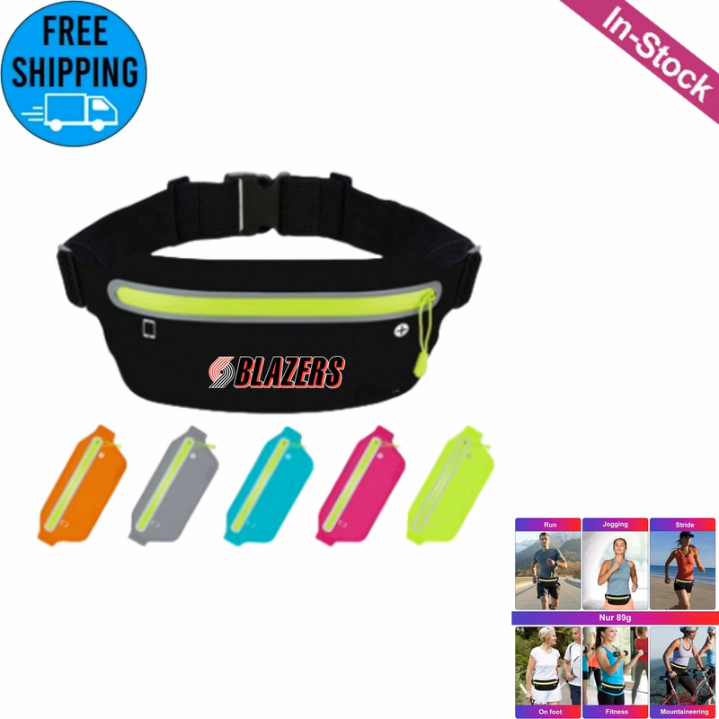 Slim Running Belt Waist Pouch with Adjustable Elastic Strap
