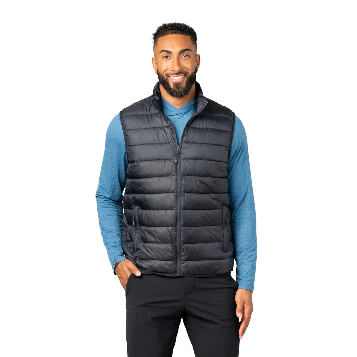 Storm Creek Men's Pacific Puffer 100 GSM Insulated Faux Down Packable Quilted Vest 1