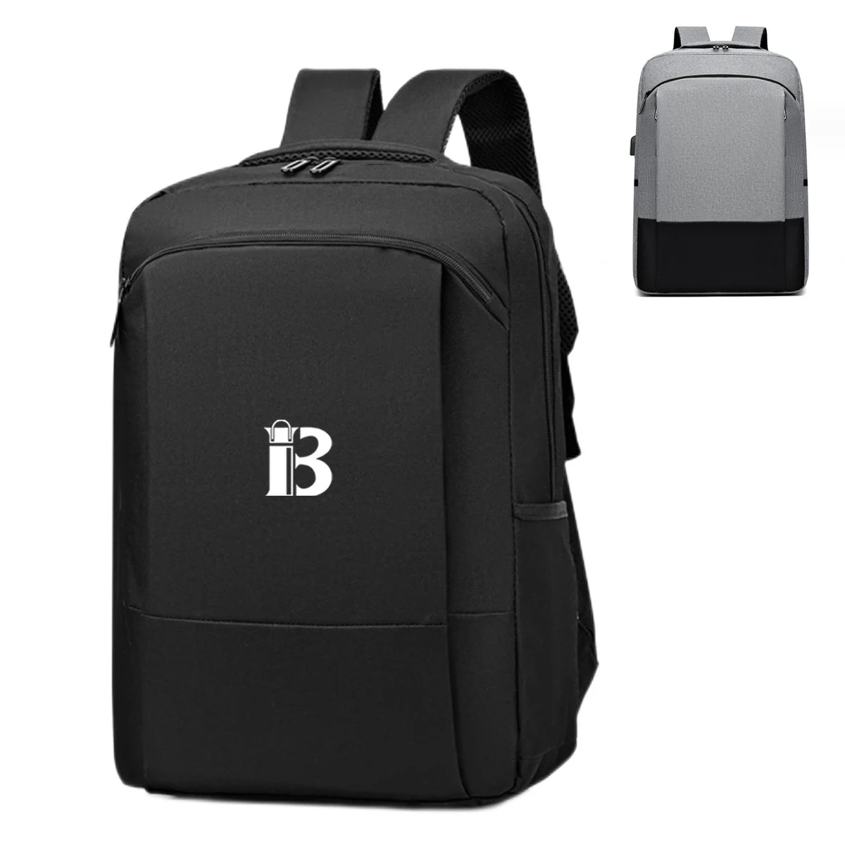 Nylon Travel Computer Backpack With USB Charging Port 1