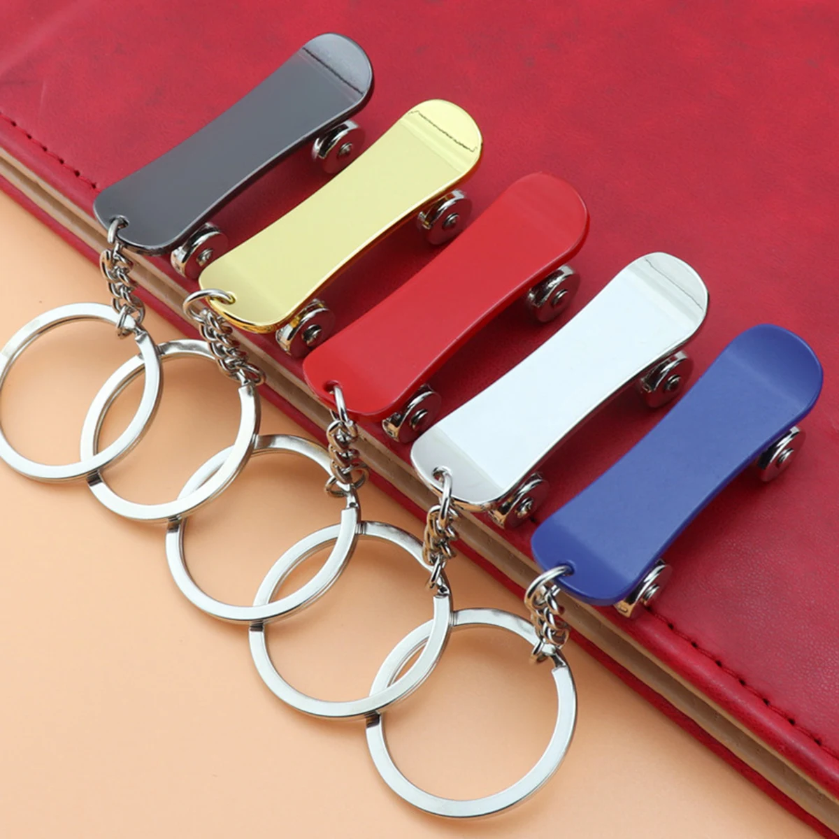 Plastic Skateboard Keychain 1