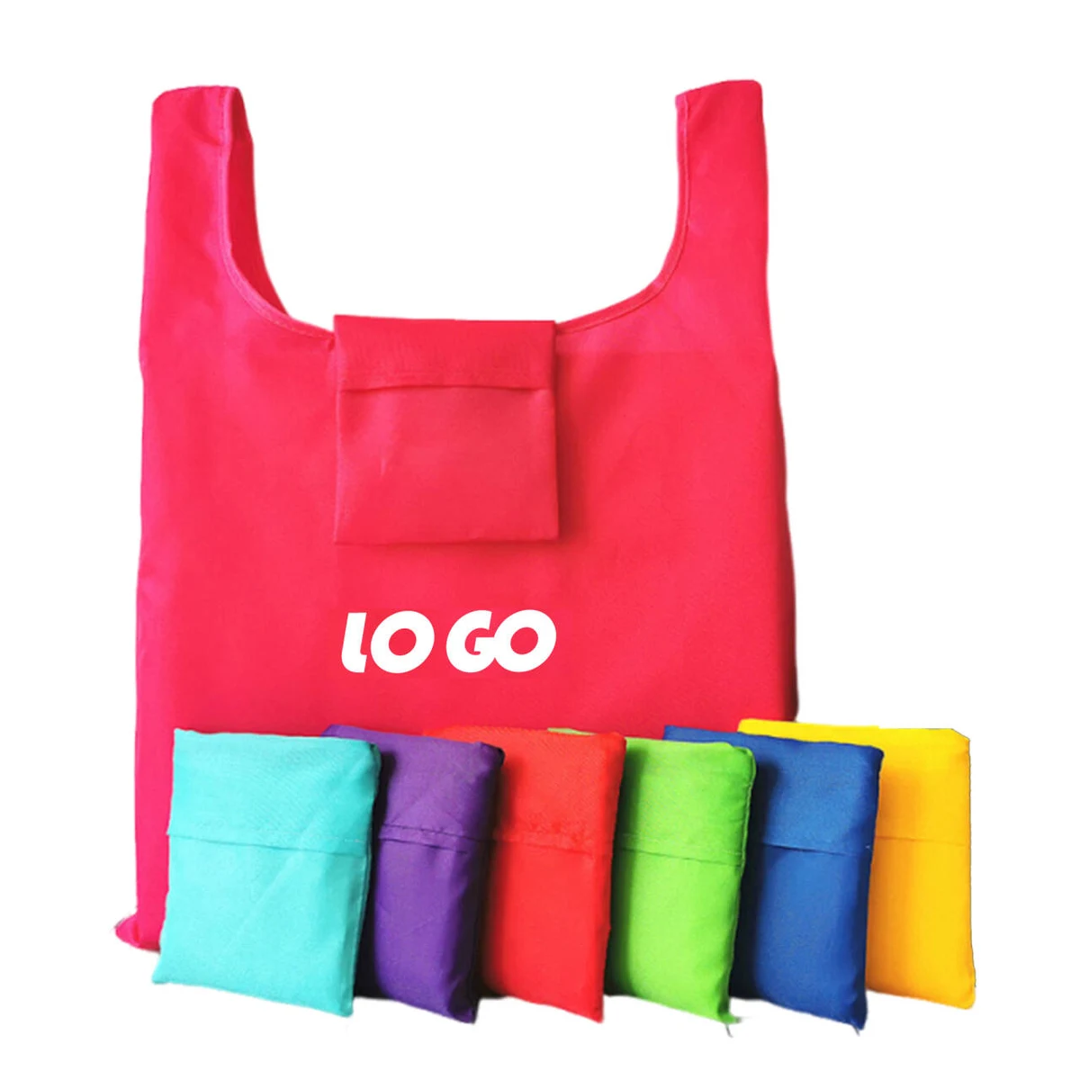 Polyester Foldable Tote Bag, custom tote bag with logo imprint 1