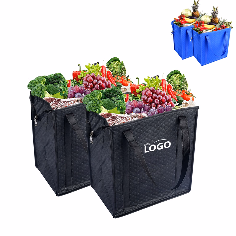 Large Capacity Insulated Non-Woven Grocery Tote