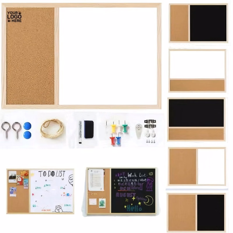 Wall Mounted Magnetic Cork Message Memo Board