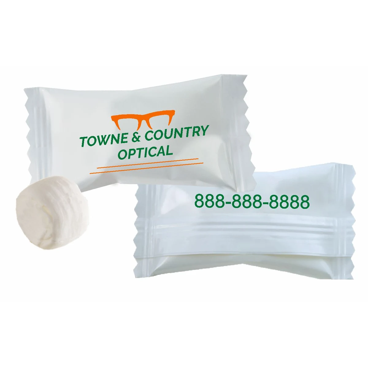 Buttermints Custom Wrapper -Cool Creamy Mint - White 1