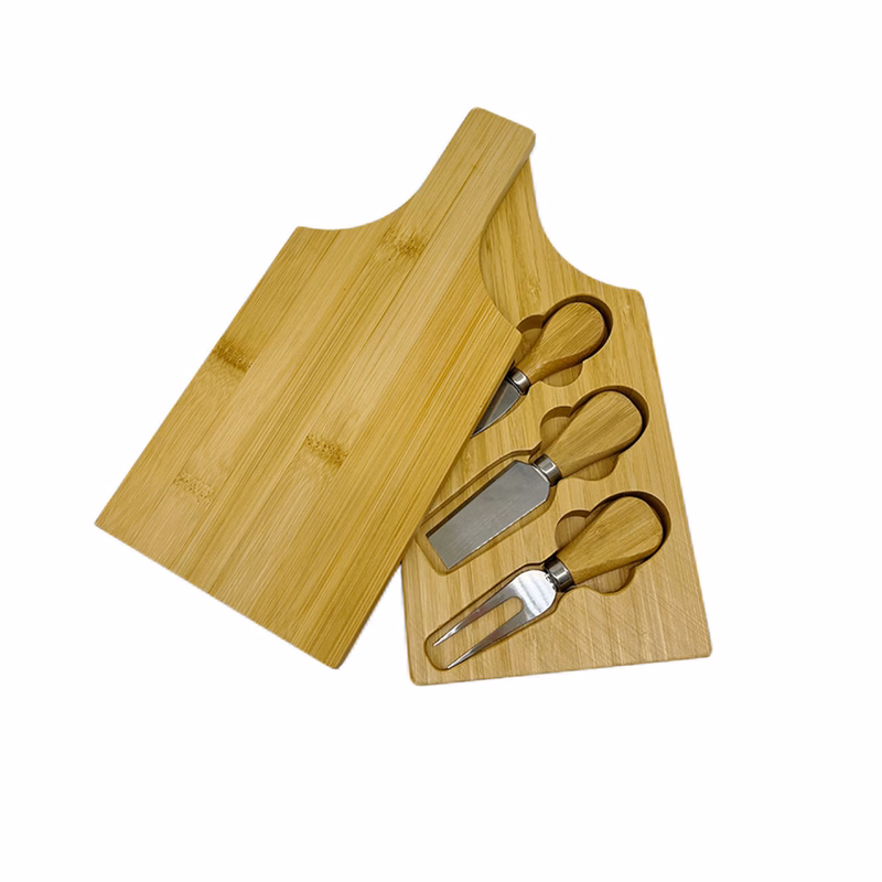 5 Piece Bamboo serving Wine & Cheese Cutting Board Set
