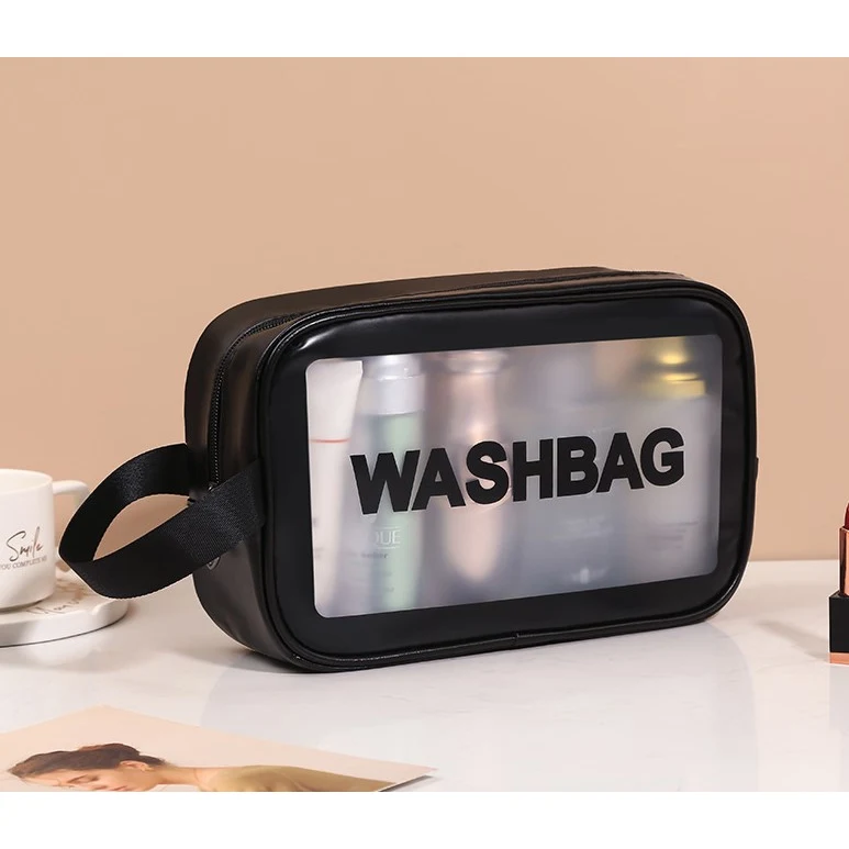 Frosted PVC Zippered Travel Pouches(M) 1