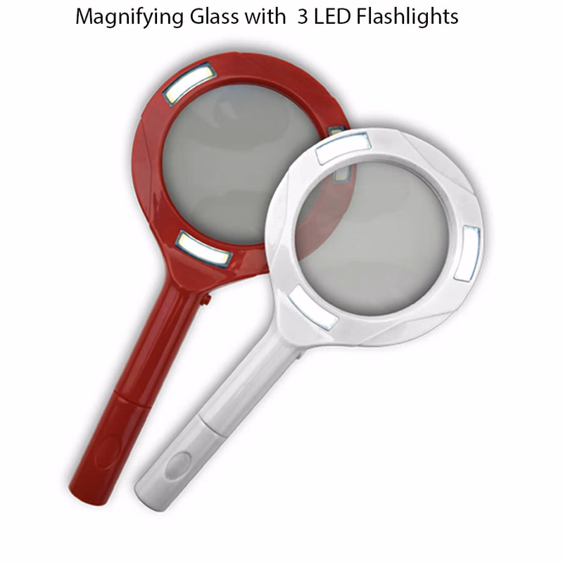 2XPower ExecutiveMagnifying Glass with3 LED Flashlights