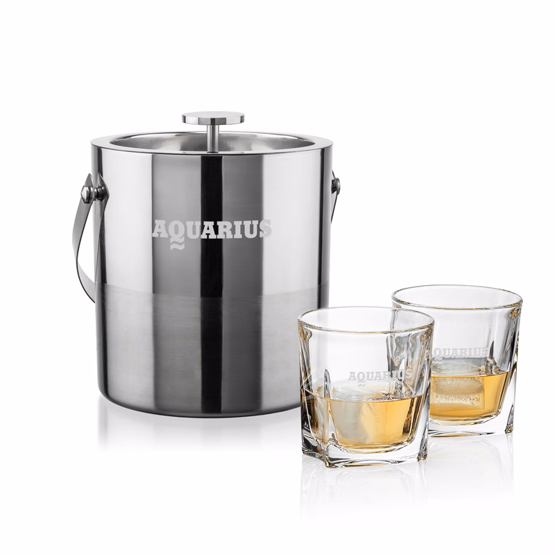 Catania Ice Bucket & Riddell On-the-Rocks Set