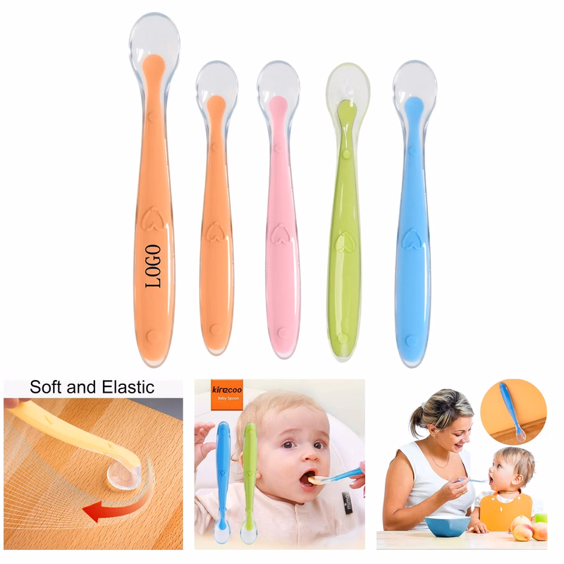 BPA-Free Silicone Baby Feeding Spoon