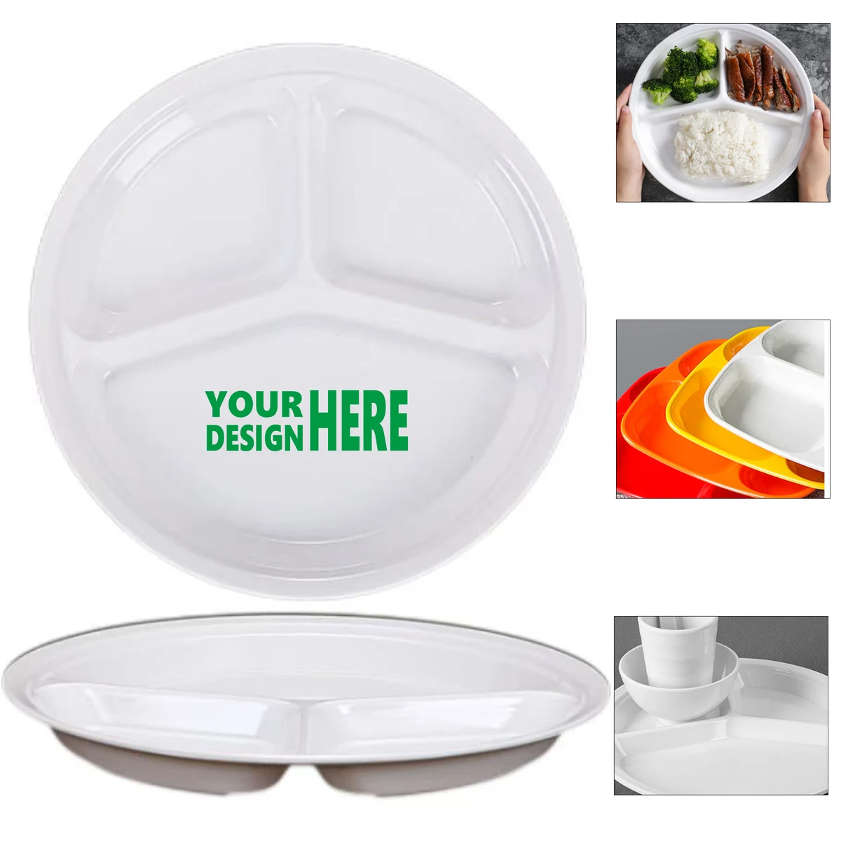 Unbreakable Children's 3-Compartment Plate 1