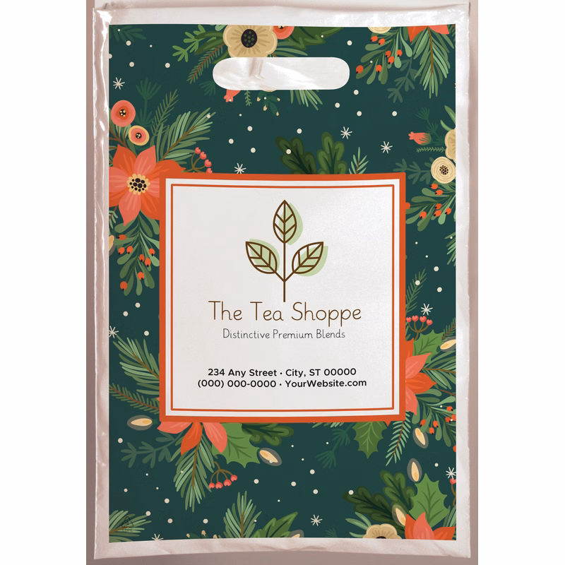 Christmas Scatter Design 3 Plastic Bags (12" x 15")