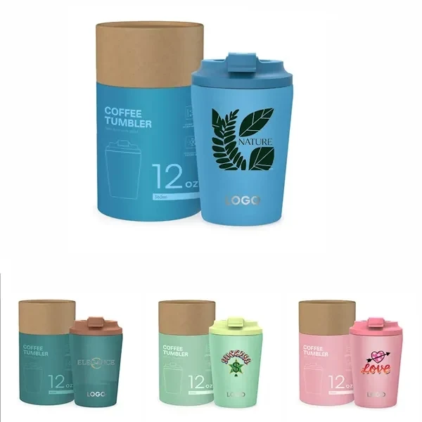 12 Oz Stainless Steel Double-Layer Coffee Thermos for Commutes, Fitness and Travel 1