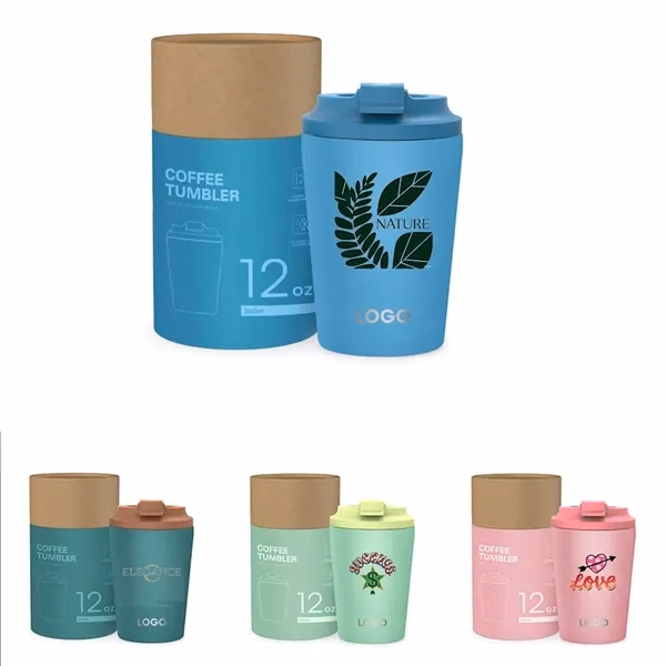 12 Oz Stainless Steel Double-Layer Coffee Thermos for Commutes, Fitness and Travel