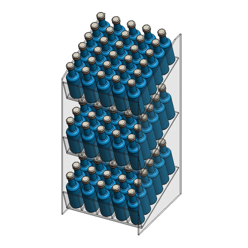 3 Tier Acrylic Beverage Display - 5 Rows 1
