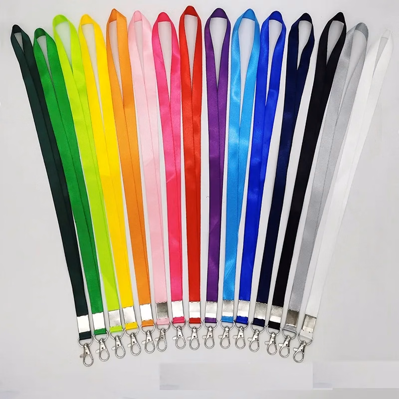 Coloured webbing ID badge lanyard