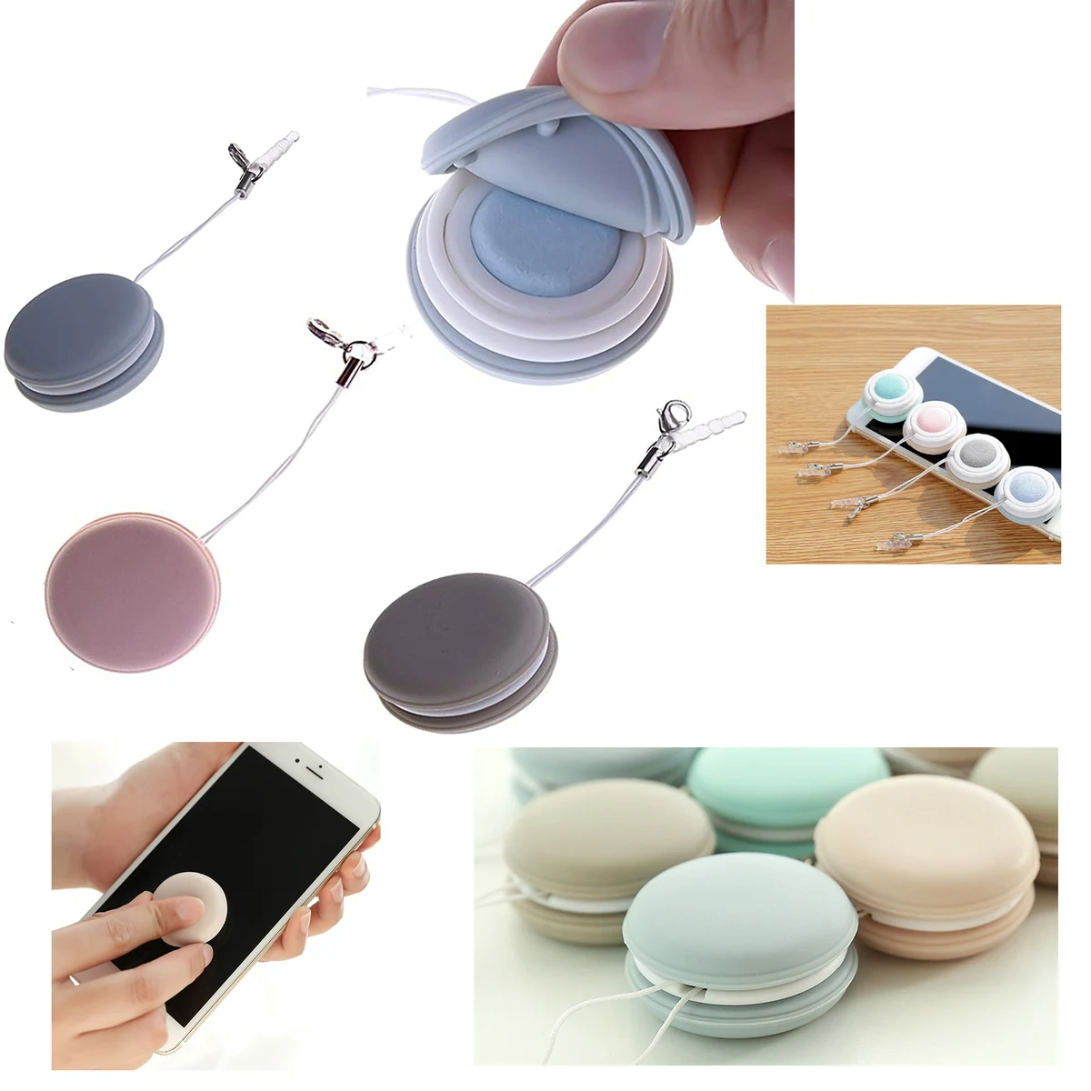 Eyeglass Cleaner keychain Mobile's Pendant with Dustproof Plug 1