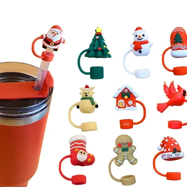 Christmas Straw Cover Cap 1