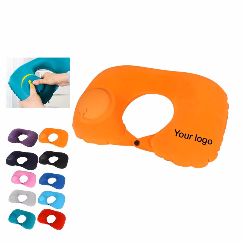 Flocked Inflatable U Pillow