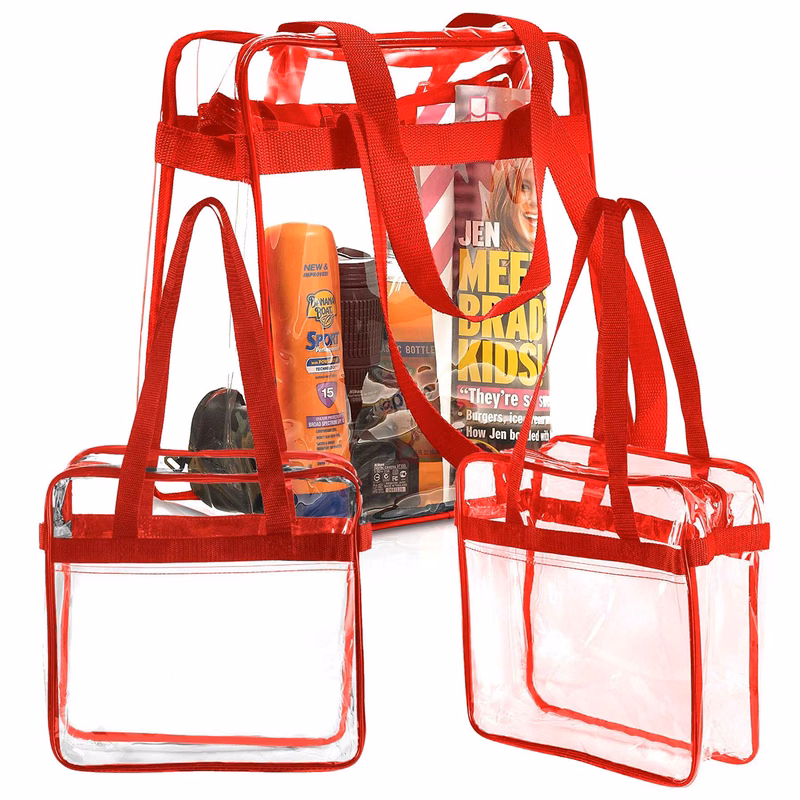 Clear Stadium Tote Bag with Zipper