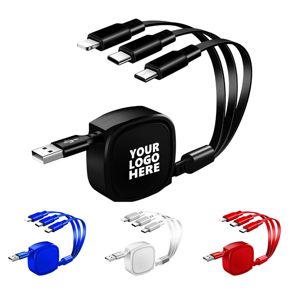 Retractable Multi-Charging Cable ?C 3-in-1 Design 1