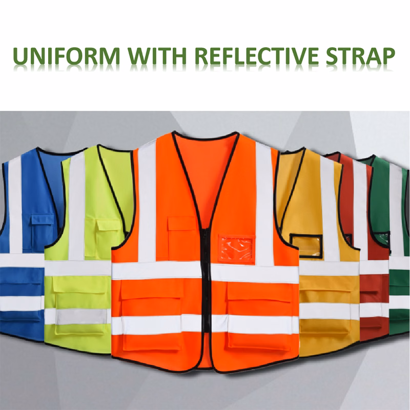 Reflective Safety Vest With Multiple Pockets