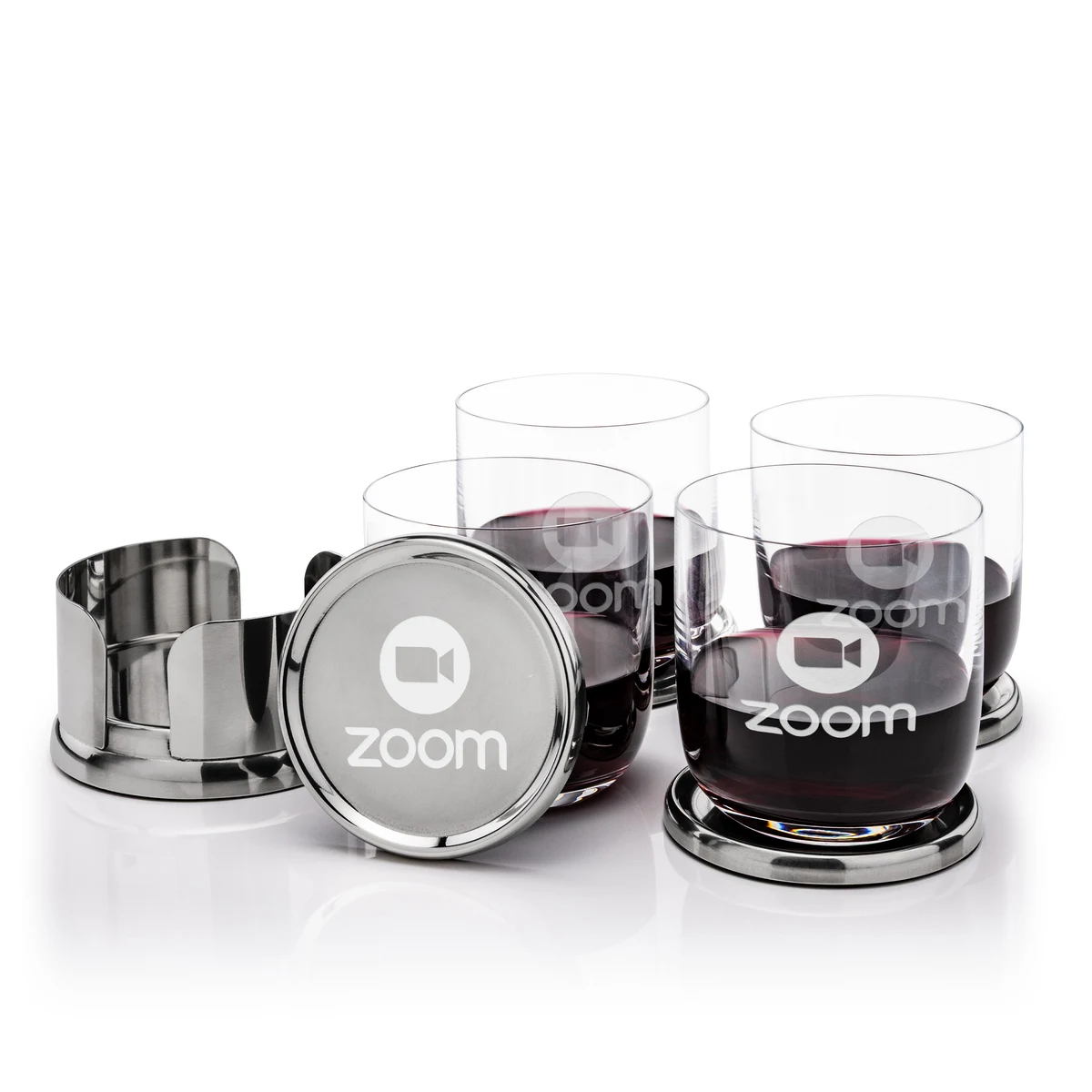 Baldoni Coasters & Dunhill Stemless Wine Set 1