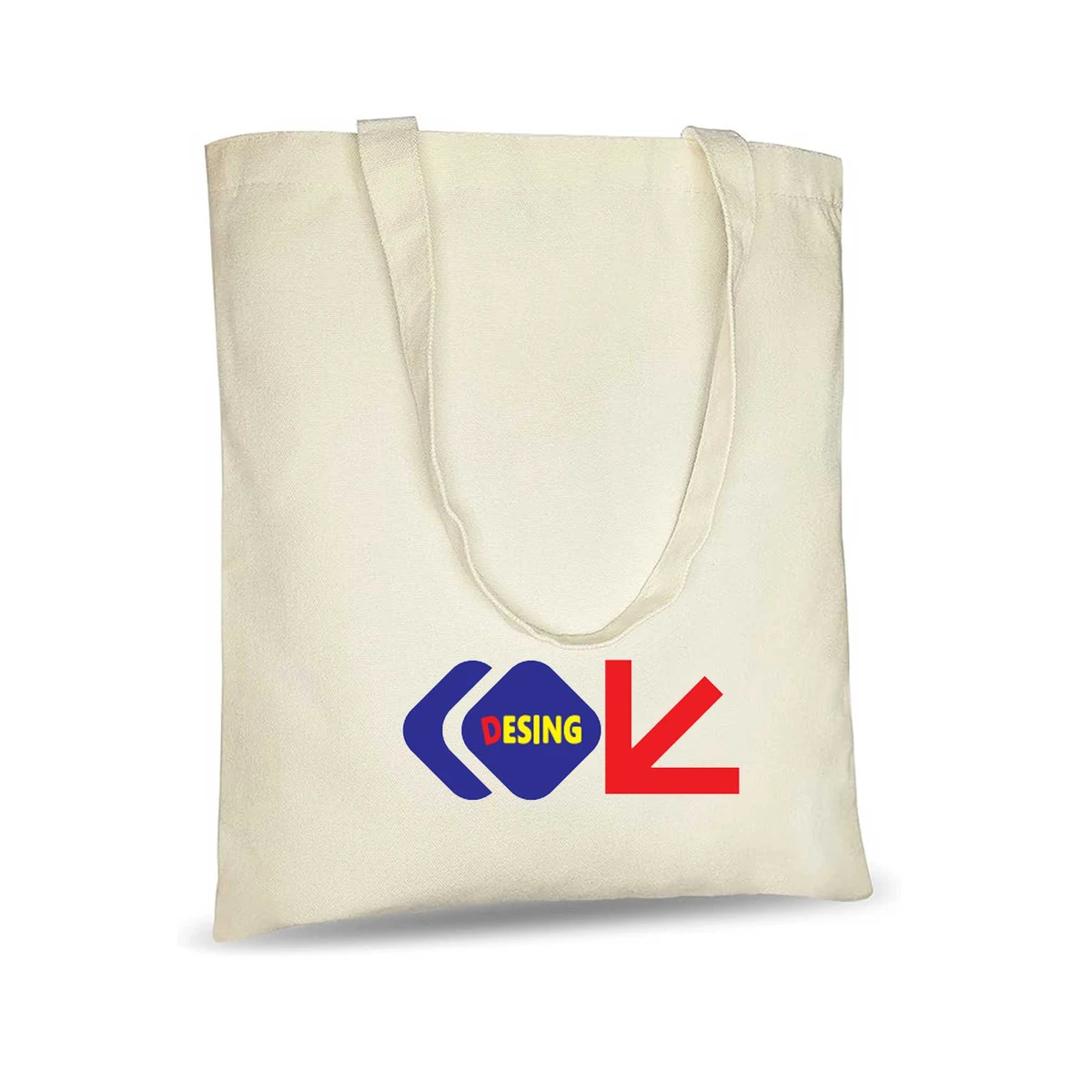 Canvas Lightweight Thin Tote Bag, custom tote bag with logo imprint 1