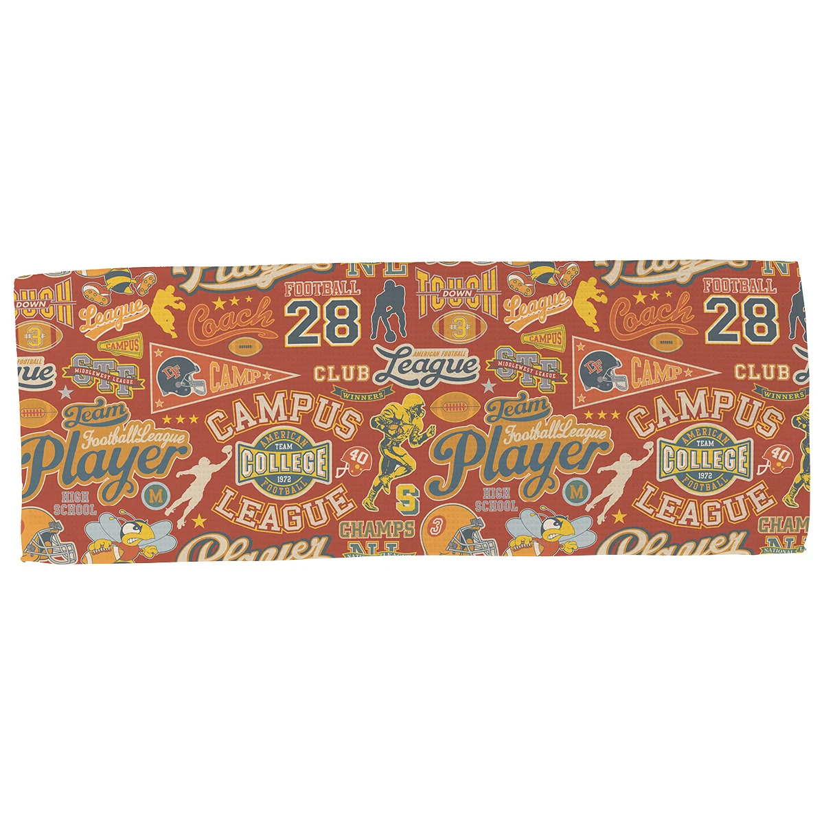 Gridiron Full-Color 12" x 32" Waffle Microfiber Sports Towel 1