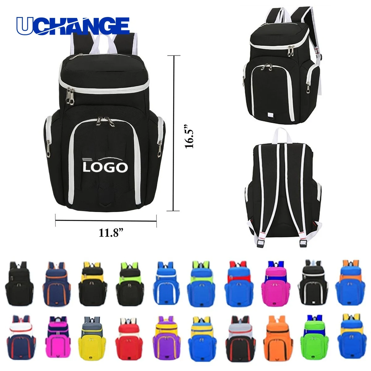 Custom Backpack with Shoe and Ball Compartment 1