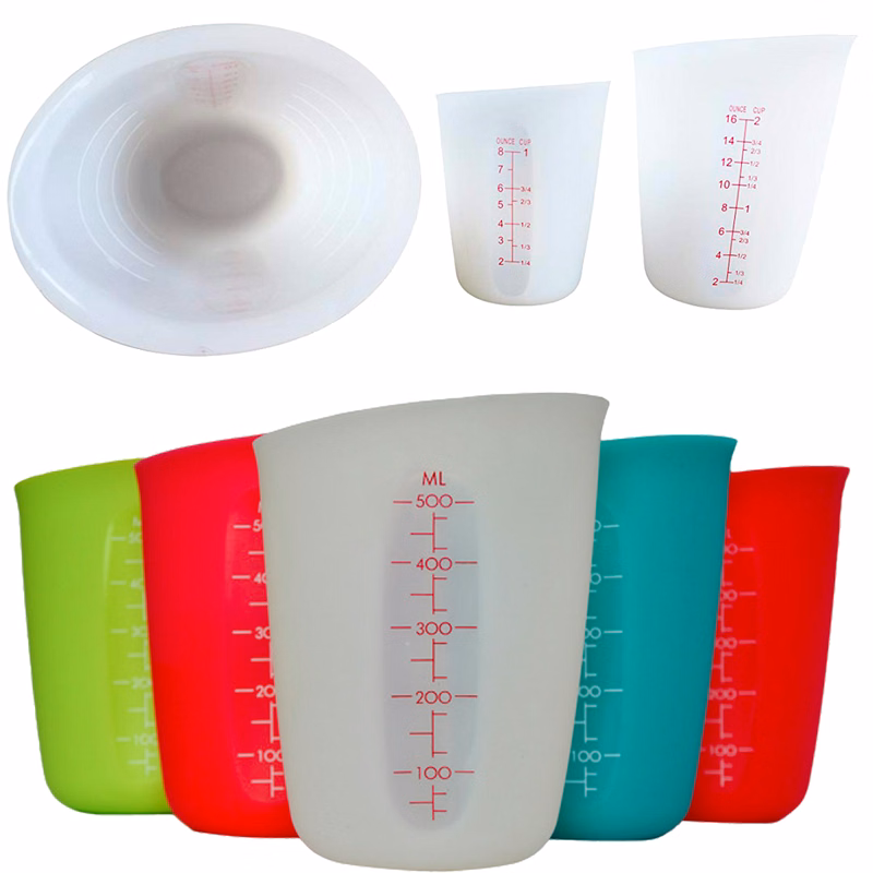 250Ml 500Ml Silicone Flexible Stir and Pour Baking Cup