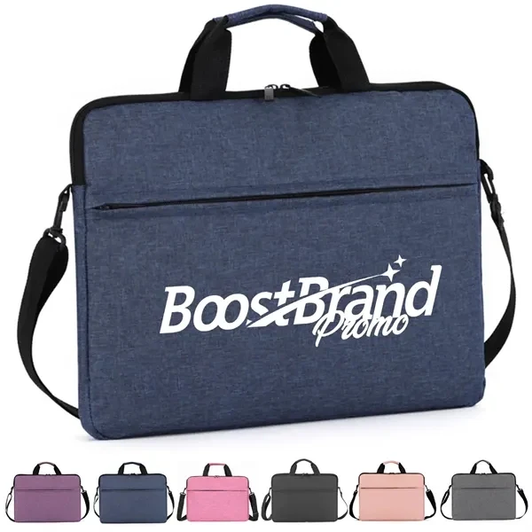 Custom 17 Inch Laptop Briefcase with Padded Interior — Professional Tech Commuter Bag 1