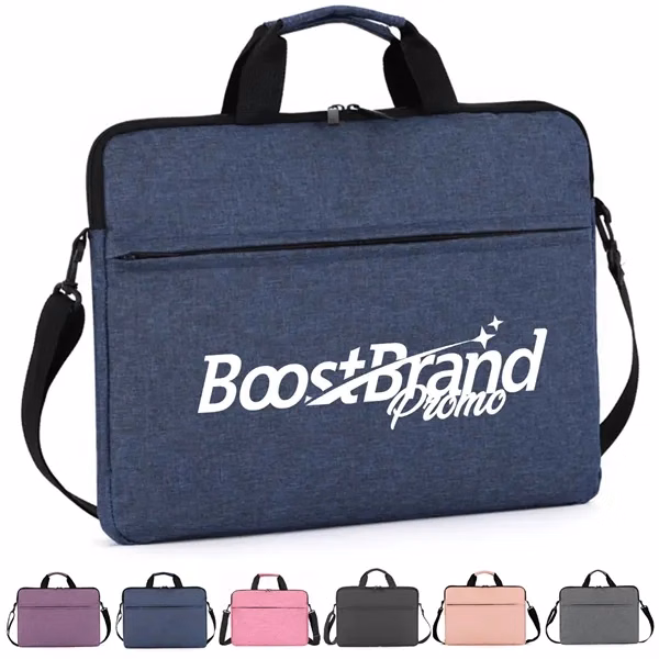 Custom 17 Inch Laptop Briefcase with Padded Interior — Professional Tech Commuter Bag