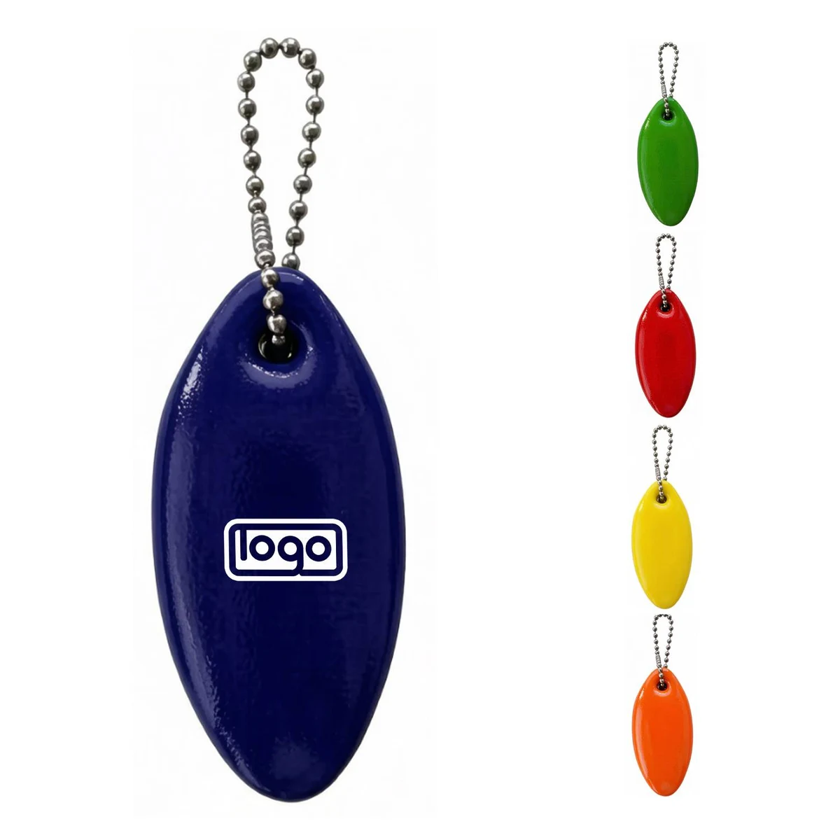 Oval Floating Foam Keychain 1