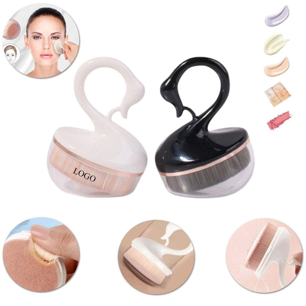 Swan Shape Foundation Makeup Brush 1