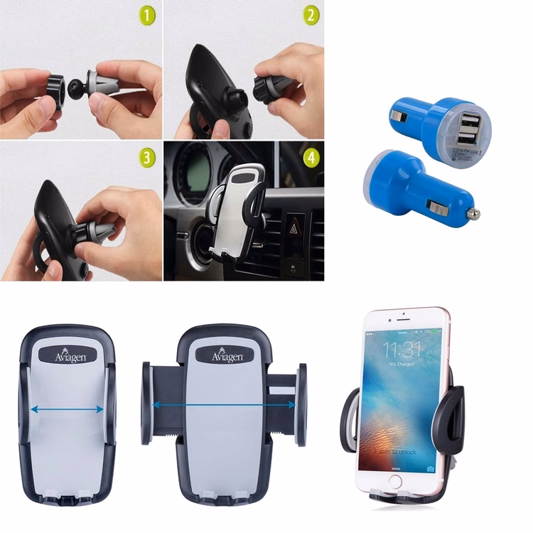 iBank ® Car Phone Holder compatible with iPhone, Galaxy & More