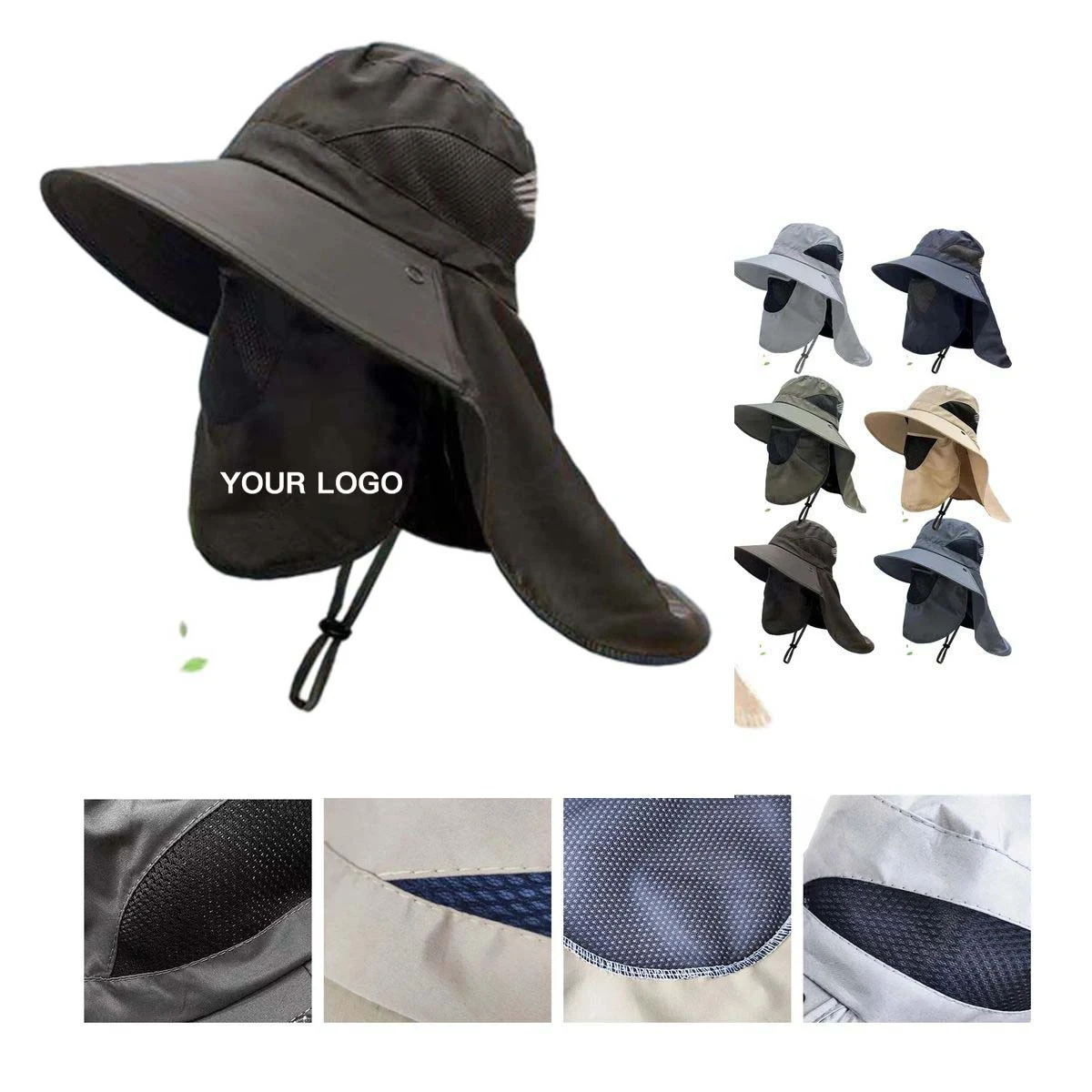Detachable Face Shield Men's Sun Hat 1