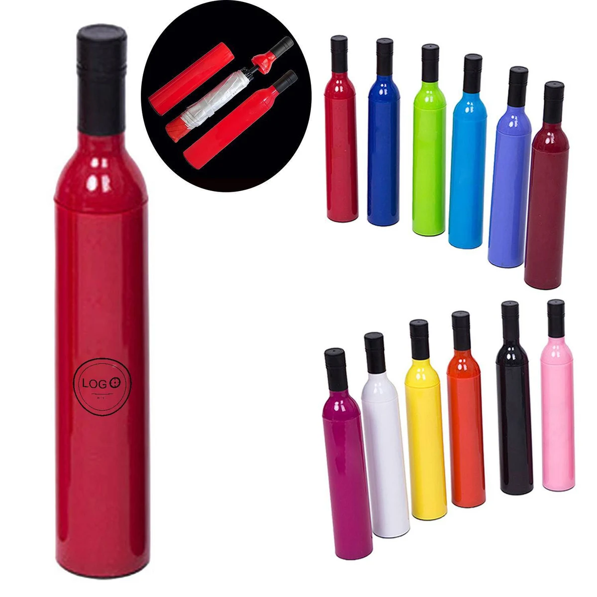 43-inch Arc Wine Bottle Folding Umbrella 1