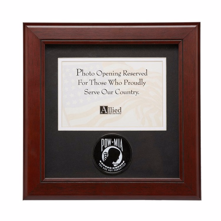 POW MIA Medallion 4-Inch by 6-Inch Landscape Picture Frame