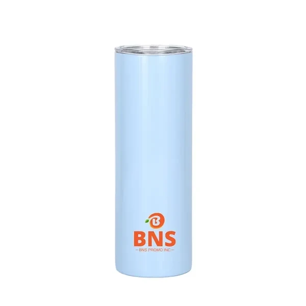 Stainless Steel Slim Tumbler: Hot/Cold Travel Mug with Lid 1