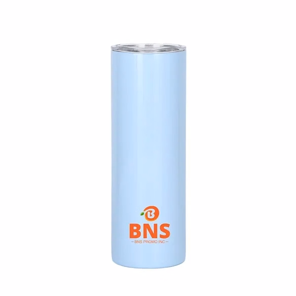 Stainless Steel Slim Tumbler: Hot/Cold Travel Mug with Lid