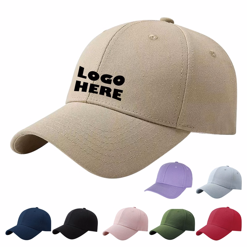 Cotton Baseball Cap With Printed Embroidery