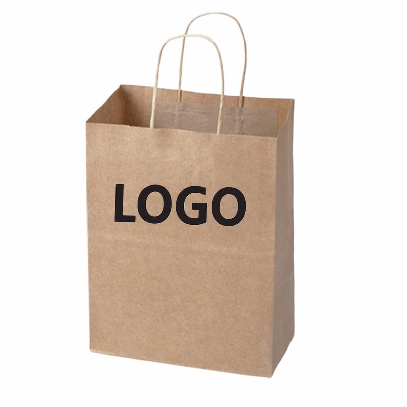 Brown Paper Shopping Bags with Twisted Handles