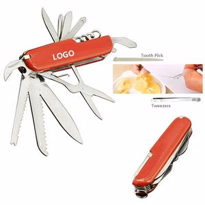 13 In 1 Stainless Steel Multi Tool Pocket Knife With Durable ABS Handle