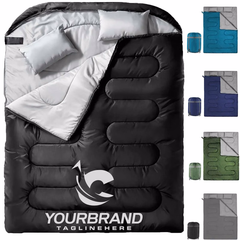 Queen Size Two Person Sleeping Bag for All Season Camping