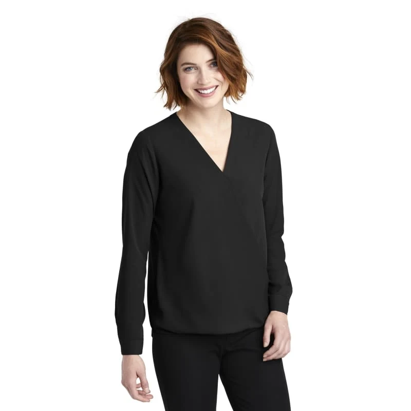 Port Authority Ladies Wrap Blouse. 1