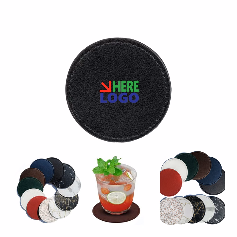 Leather Coasters Round