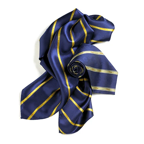 Custom Wet Dye Silk Logo Scarf (10"x54") 1